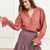 Blouses Lofty Manner | Blouse Luni - Dark Pink