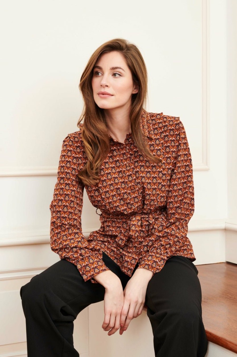 Blouses Lofty Manner | Blouse Selah - Orange Arches Print