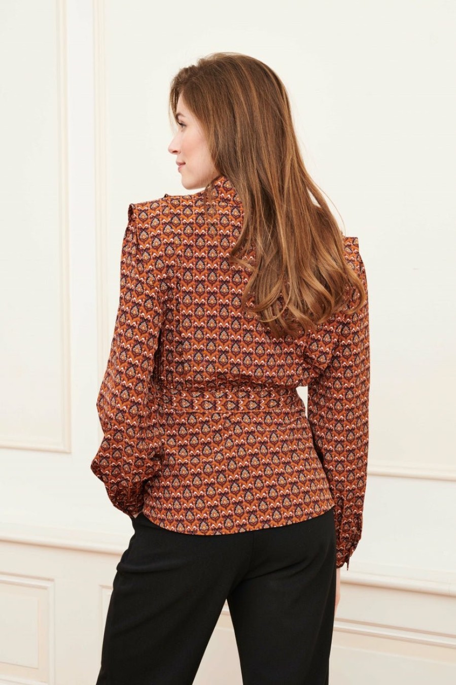 Blouses Lofty Manner | Blouse Selah - Orange Arches Print