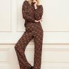 Broeken Lofty Manner | Broek Delani - Orange Leaves Print