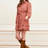 Jurken Lofty Manner | Jurk Emani - Dark Pink